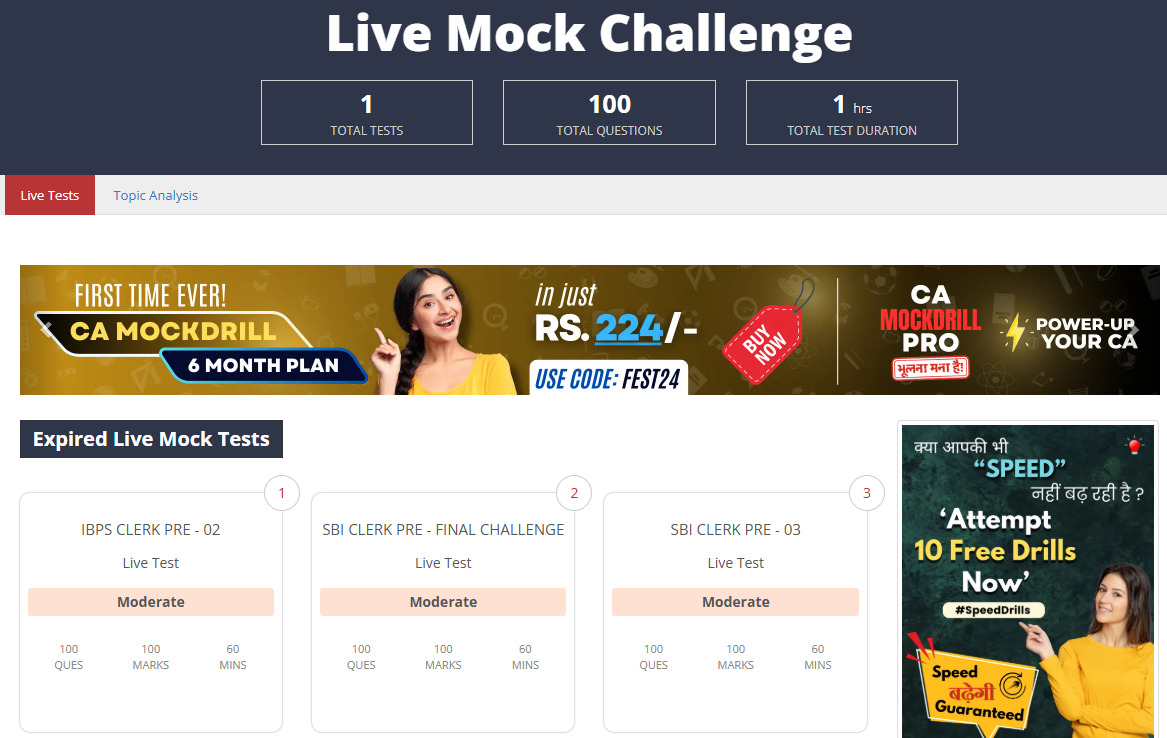 Live mock challenge